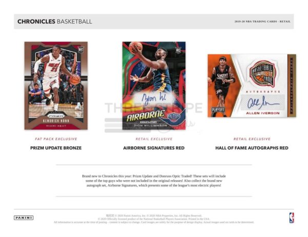 NBA 2019/20 Panini Chronicles Basketball Fat Pack Box - Image 2