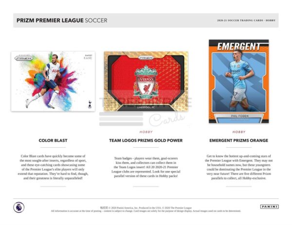 EPL 2020/21 Panini Prizm Premier League Soccer Hobby Box - Image 3