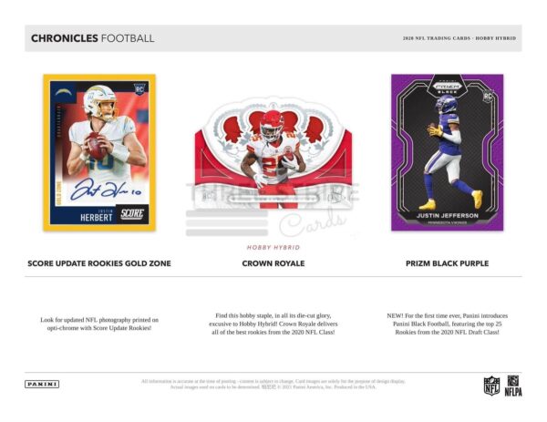 NFL 2020 Panini Chronicles Football Hybrid H2 Box - Image 3