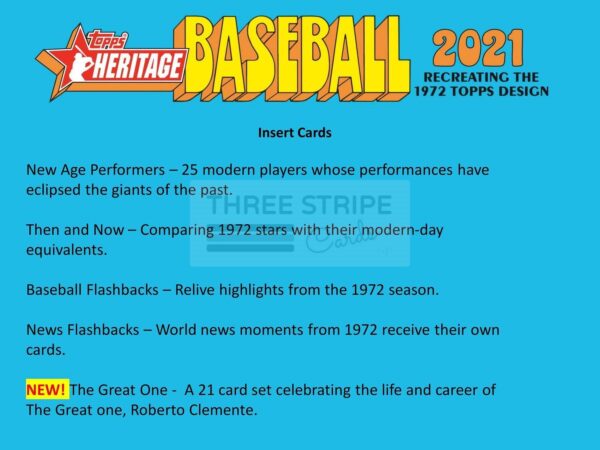 MLB 2021 Topps Heritage Baseball Hobby Box - Image 4