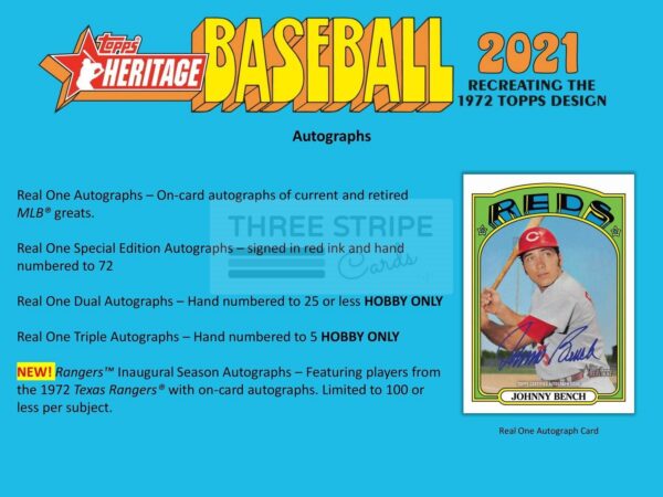 MLB 2021 Topps Heritage Baseball Hobby Box - Image 5