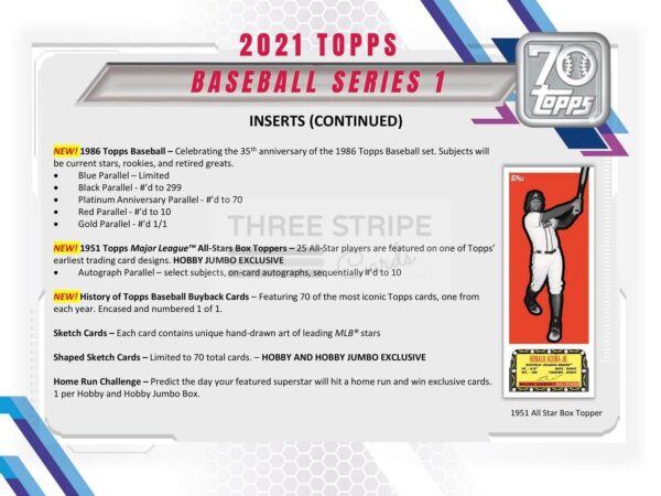 MLB 2021 Topps Series 1 Baseball Jumbo Box - Image 6