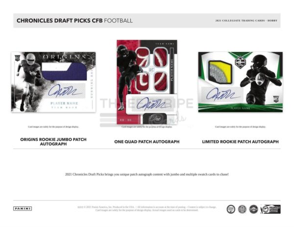 NFL 2021 Panini Chronicles Draft Picks Football Hobby Box - Image 3