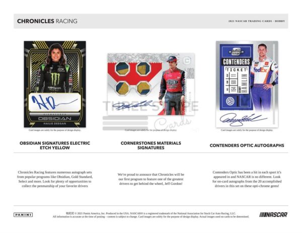 NASCAR 2021 Panini Chronicles Racing Hobby Box - Image 2