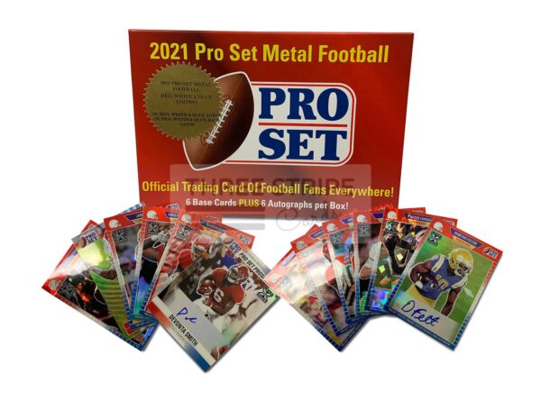 NFL 2021 Leaf Pro Set Metal Football Hobby Box - Image 3