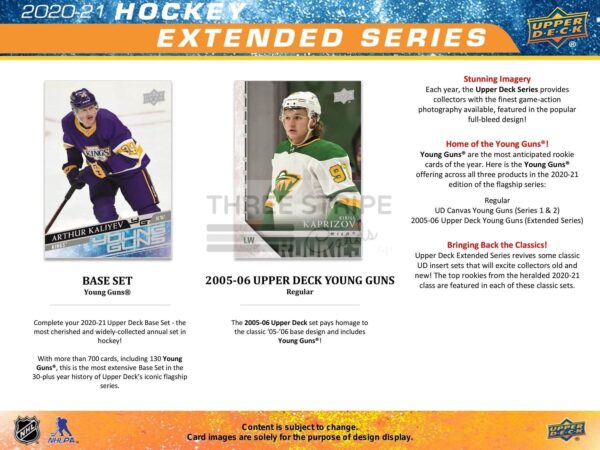 NHL 2020/21 Upper Deck Extended Series Hockey Blaster Box - Image 2