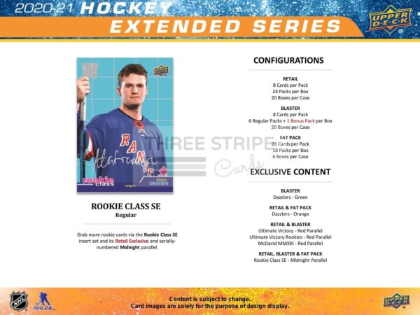 NHL 2020/21 Upper Deck Extended Series Hockey Blaster Box - Image 4