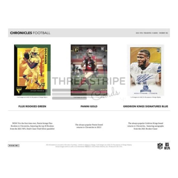 NFL 2021 Panini Chronicles Hobby H2 Football Box - Image 3