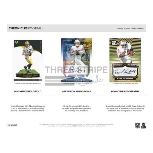 NFL 2021 Panini Chronicles Hobby H2 Football Box - Image 4