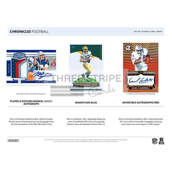 NFL 2021 Panini Chronicles Football Hobby Box - Image 3