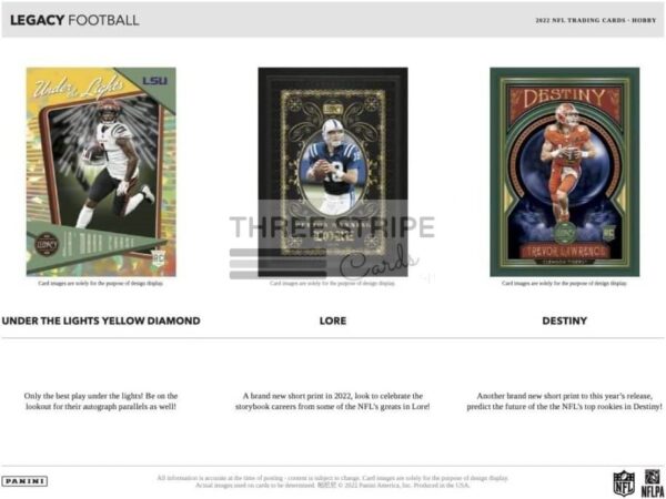 NFL 2022 Panini Legacy Football Hobby Box - Image 3