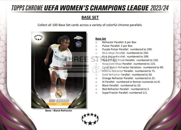 UEFA 2023/24 Topps Chrome Women's Champions League Hobby Box - Image 3