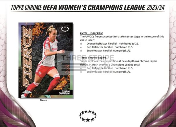 UEFA 2023/24 Topps Chrome Women's Champions League Hobby Box - Image 5
