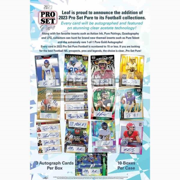 NFL 2023 Leaf Pro Set Pure Football Hobby Box - Image 2