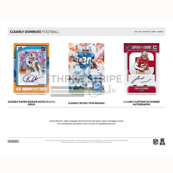 NFL 2024 Panini Clearly Donruss Football Hobby Box - Image 3