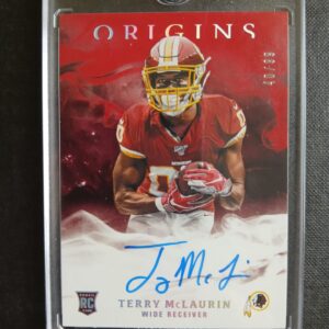 NFL Terry McLaurin WASHINGTON COMMANDERS 2019 Panini Origins Rookie Autograph (Red #'d 40/99) #RA-TM