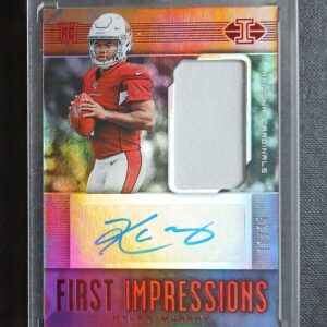 NFL Kyler Murray ARIZONA CARDNALS 2019 Panini Illusions First Impressions Rookie Autograph Jersey (Red #'d 18/25) #126