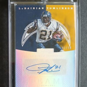 NFL LaDainian Tomlinson SAN DIEGO CHARGERS 2016 Panini Donruss Signature Series Team Trademarks Autograph (#'d 7/10) #TT-LT